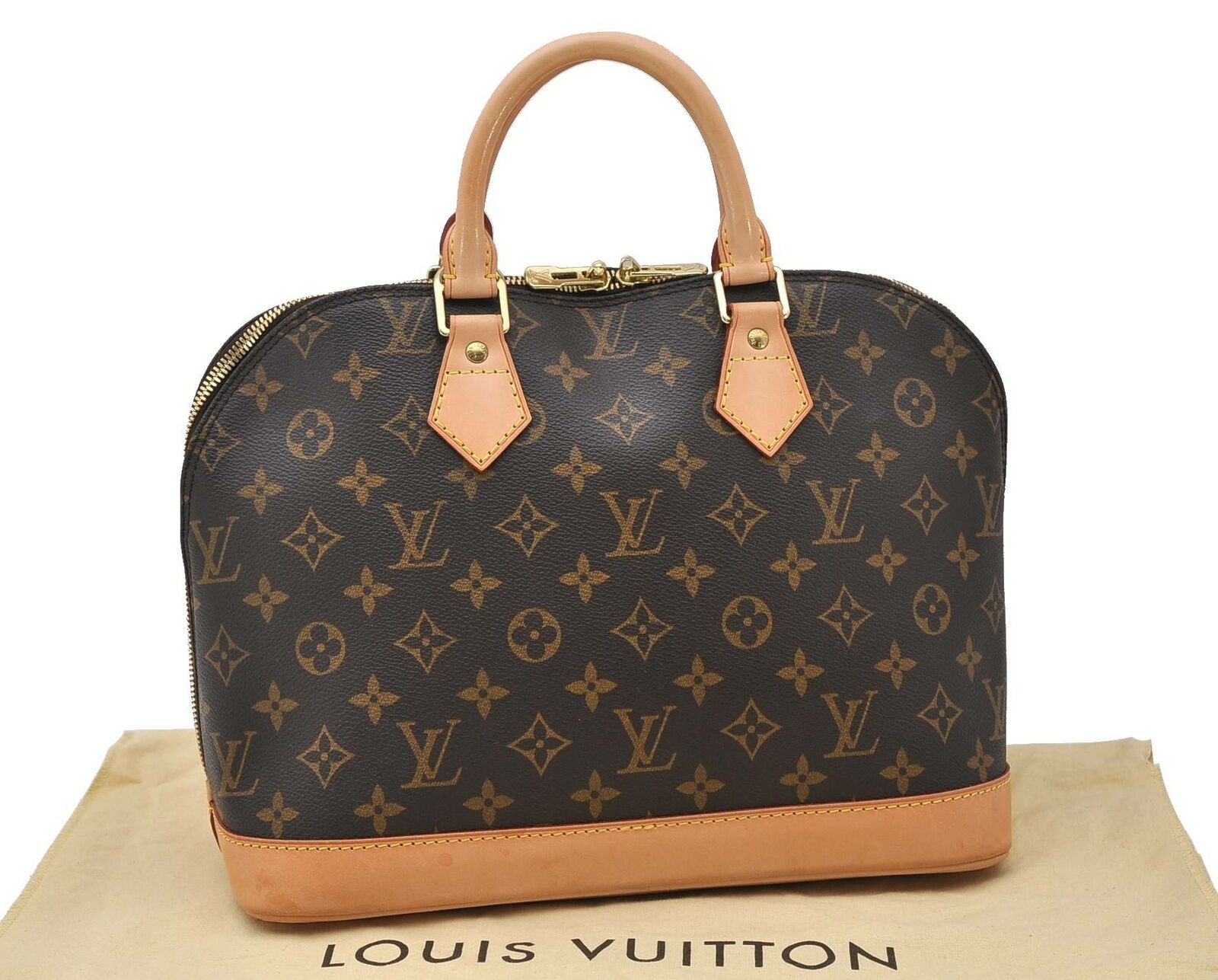 Authentic LOUIS VUITTON Monogram Alma Hand Bag M51130 LV 9211A