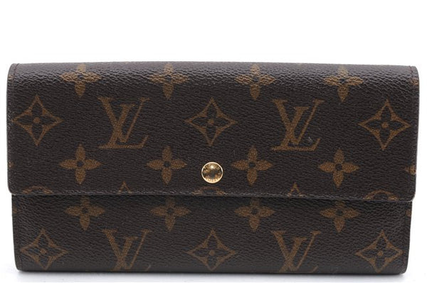 Authentic Louis Vuitton Monogram Portefeuille Sarah Purse Wallet M61734 LV 9213D