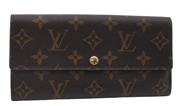 Authentic Louis Vuitton Monogram Portefeuille Sarah Purse Wallet M61734 LV 9214D