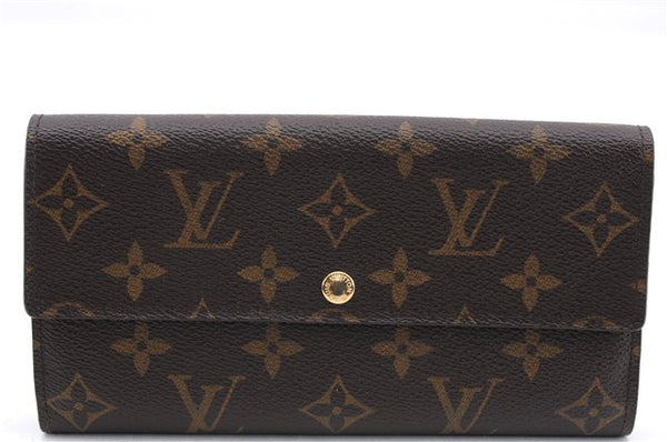 Authentic Louis Vuitton Monogram Portefeuille Sarah Purse Wallet M61734 LV 9214D