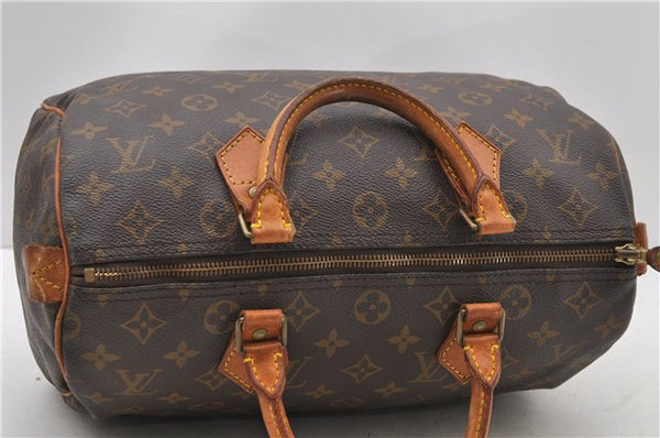 Authentic Louis Vuitton Monogram Speedy 30 Hand Bag Purse M41526 LV 9221C