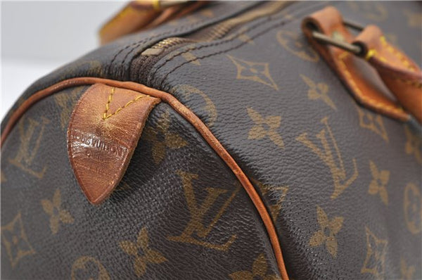 Authentic Louis Vuitton Monogram Speedy 30 Hand Bag Purse M41526 LV 9221C