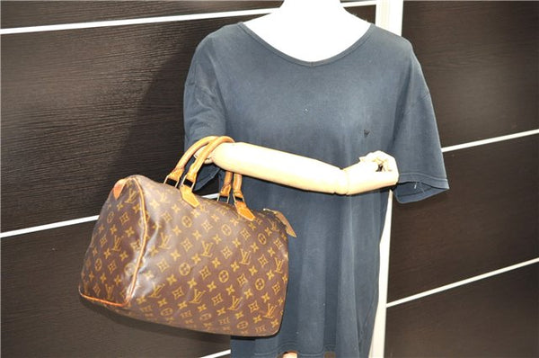 Authentic Louis Vuitton Monogram Speedy 30 Hand Bag Purse M41526 LV 9221C