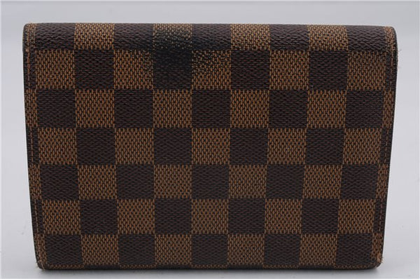 Authentic Louis Vuitton Damier Porte Tresor Etui Papier Wallet N61202 LV 9222D