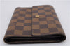 Authentic Louis Vuitton Damier Porte Tresor Etui Papier Wallet N61202 LV 9222D