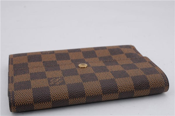 Authentic Louis Vuitton Damier Porte Tresor Etui Papier Wallet N61202 LV 9222D