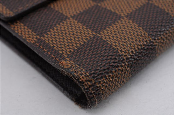 Authentic Louis Vuitton Damier Porte Tresor Etui Papier Wallet N61202 LV 9222D