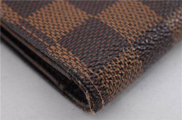 Authentic Louis Vuitton Damier Porte Tresor Etui Papier Wallet N61202 LV 9222D