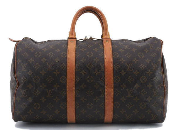 Authentic Louis Vuitton Monogram Keepall 45 Boston Bag M41428 LV 9224C