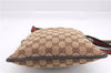 Authentic GUCCI Web Sherry Line Shoulder Bag GG Canvas Leather 27639 Brown 9225E