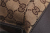 Authentic GUCCI Web Sherry Line Shoulder Bag GG Canvas Leather 27639 Brown 9225E