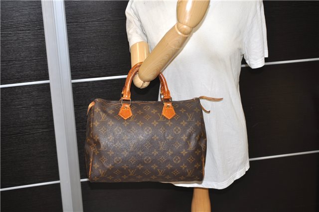 Authentic Louis Vuitton Monogram Speedy 30 Hand Bag Purse M41526 LV 9227C