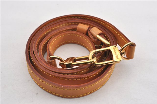 Authentic Louis Vuitton Leather Shoulder Strap Beige 40.9-47.8