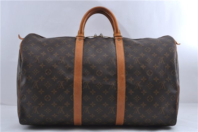 Authentic Louis Vuitton Monogram Keepall 50 Boston Bag M41426 LV 9228C