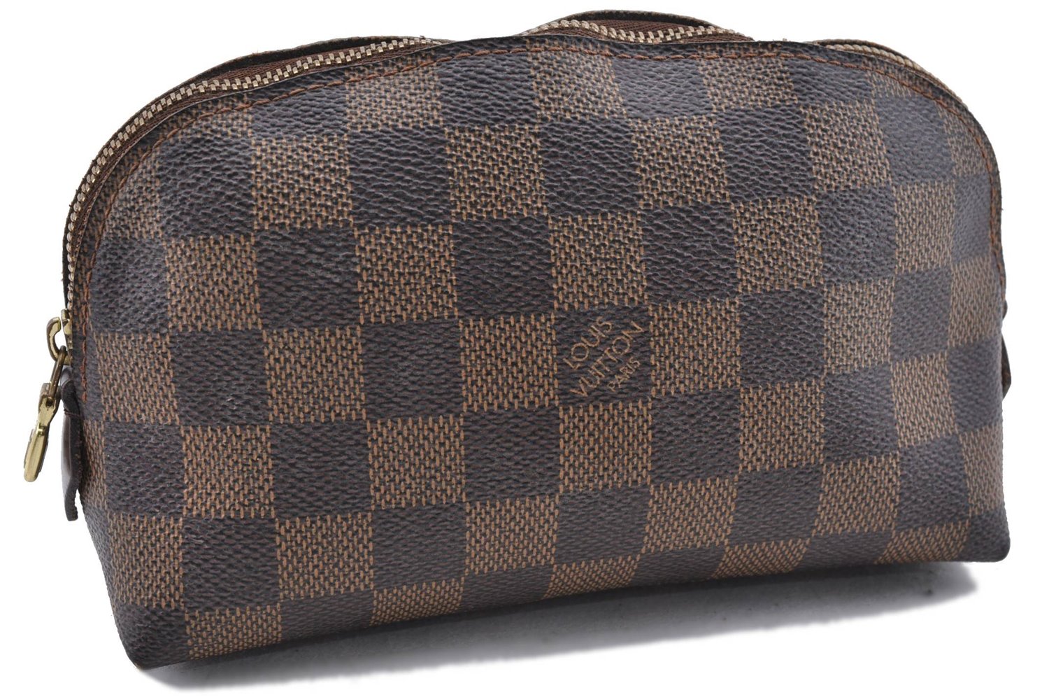 Authentic Louis Vuitton Damier Pochette Cosmetic Pouch Purse N47516 LV 9230C