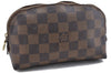 Authentic Louis Vuitton Damier Pochette Cosmetic Pouch Purse N47516 LV 9230C