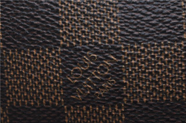 Authentic Louis Vuitton Damier Pochette Cosmetic Pouch Purse N47516 LV 9230C