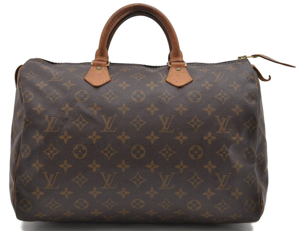 Authentic Louis Vuitton Monogram Speedy 35 Hand Bag M41524 LV 9232C