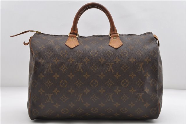 Authentic Louis Vuitton Monogram Speedy 35 Hand Bag M41524 LV 9232C