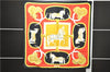 Authentic HERMES Carre 90 Scarf "GRAND APPARAT" Silk Black 9234D