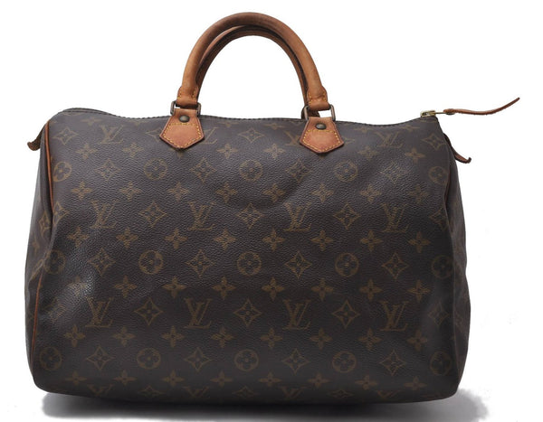 Authentic Louis Vuitton Monogram Speedy 35 Hand Bag M41524 LV 9235C