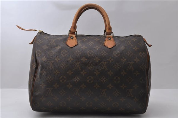 Authentic Louis Vuitton Monogram Speedy 35 Hand Bag M41524 LV 9235C