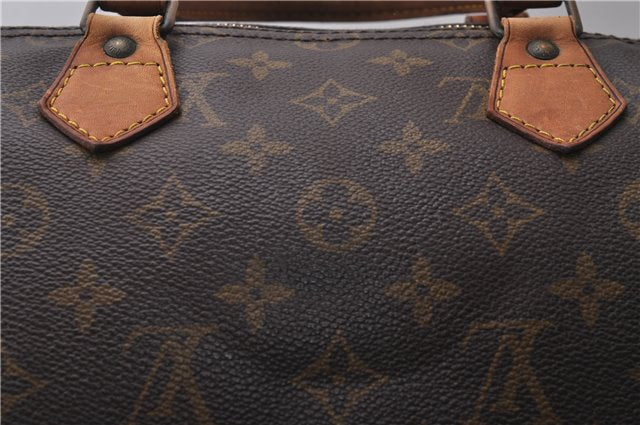 Authentic Louis Vuitton Monogram Speedy 35 Hand Bag M41524 LV 9235C