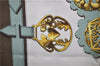 Authentic HERMES Carre 90 Scarf "Cuiveeries" Silk Brown 9235D