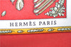 Authentic HERMES Carre 90 Scarf "Le Songe de Poliphile" Silk Red 9236D