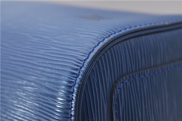 Authentic Louis Vuitton Epi Speedy 30 Hand Bag Blue M43005 LV 9237C