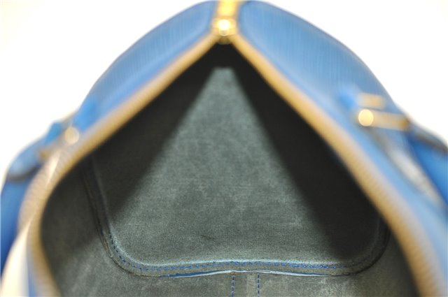 Authentic Louis Vuitton Epi Speedy 30 Hand Bag Blue M43005 LV 9237C
