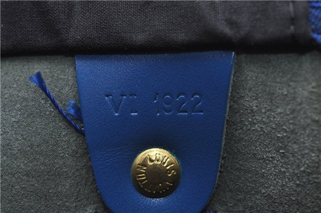 Authentic Louis Vuitton Epi Speedy 30 Hand Bag Blue M43005 LV 9237C