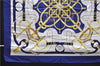 Authentic HERMES Carre 90 Scarf "Eperon d'or" Silk Blue 9237D