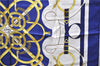 Authentic HERMES Carre 90 Scarf "Eperon d'or" Silk Blue 9237D