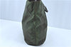 Authentic PRADA Nylon Leather Shoulder Tote Bag Khaki Green 9238B