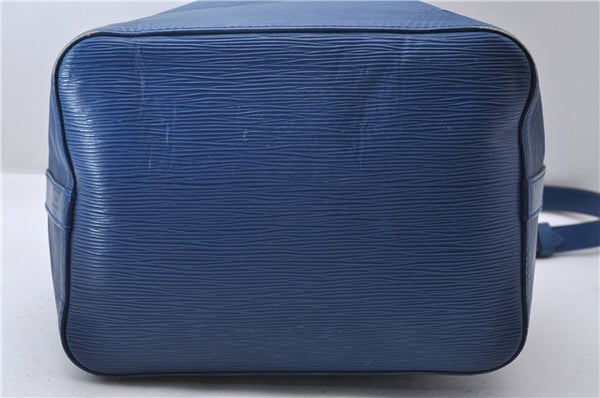 Authentic Louis Vuitton Epi Petit Noe Blue Shoulder Bag M44105 LV 9239C