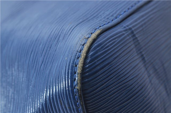 Authentic Louis Vuitton Epi Petit Noe Blue Shoulder Bag M44105 LV 9239C