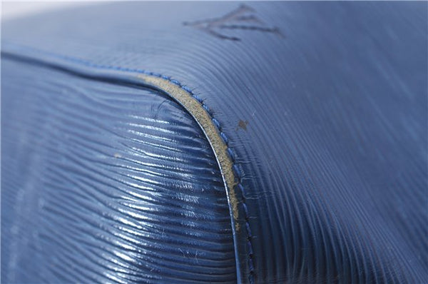 Authentic Louis Vuitton Epi Petit Noe Blue Shoulder Bag M44105 LV 9239C