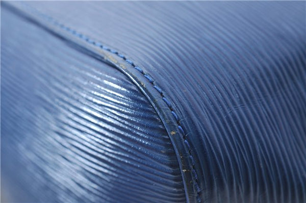 Authentic Louis Vuitton Epi Petit Noe Blue Shoulder Bag M44105 LV 9239C