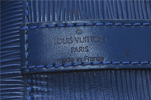 Authentic Louis Vuitton Epi Petit Noe Blue Shoulder Bag M44105 LV 9239C