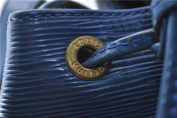 Authentic Louis Vuitton Epi Petit Noe Blue Shoulder Bag M44105 LV 9239C