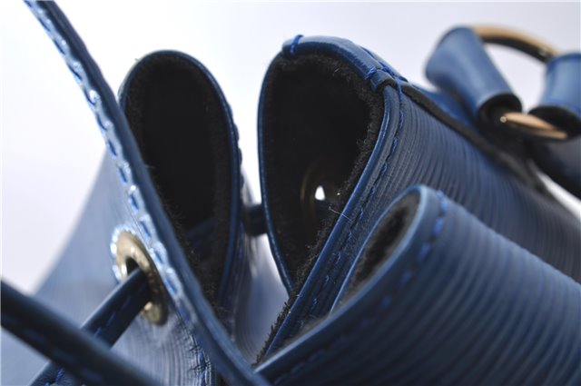 Authentic Louis Vuitton Epi Petit Noe Blue Shoulder Bag M44105 LV 9239C