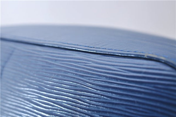 Authentic Louis Vuitton Epi Petit Noe Blue Shoulder Bag M44105 LV 9239C