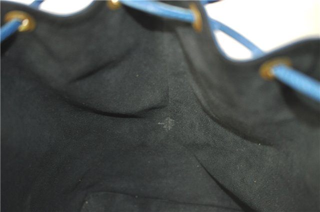 Authentic Louis Vuitton Epi Petit Noe Blue Shoulder Bag M44105 LV 9239C