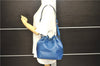 Authentic Louis Vuitton Epi Petit Noe Blue Shoulder Bag M44105 LV 9239C