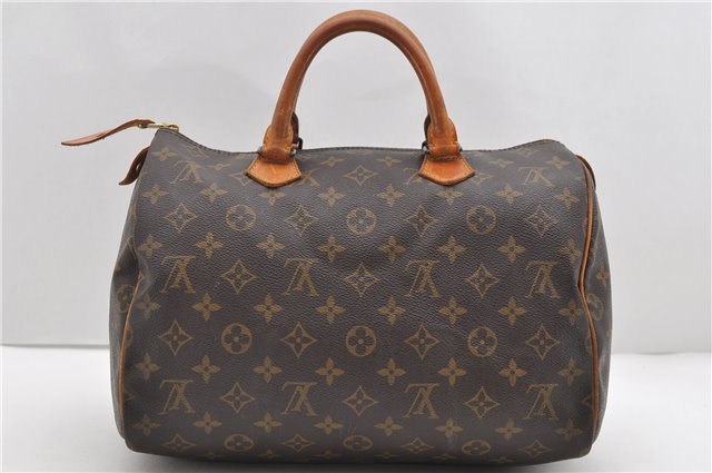 Authentic Louis Vuitton Monogram Speedy 30 Hand Bag M41526 LV 9244C