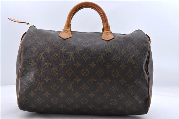 Authentic Louis Vuitton Monogram Speedy 35 Hand Bag M41524 LV 9245C