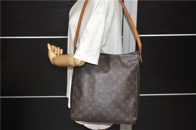 Authentic Louis Vuitton Monogram Looping GM Shoulder Bag M51145 LV 9250C