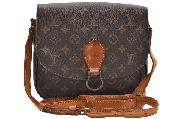 Auth Louis Vuitton Monogram Saint Cloud GM Shoulder Cross Bag M51242 LV 9253D