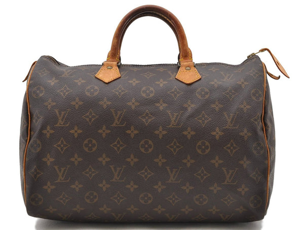 Authentic Louis Vuitton Monogram Speedy 35 Hand Bag M41524 LV 9254C